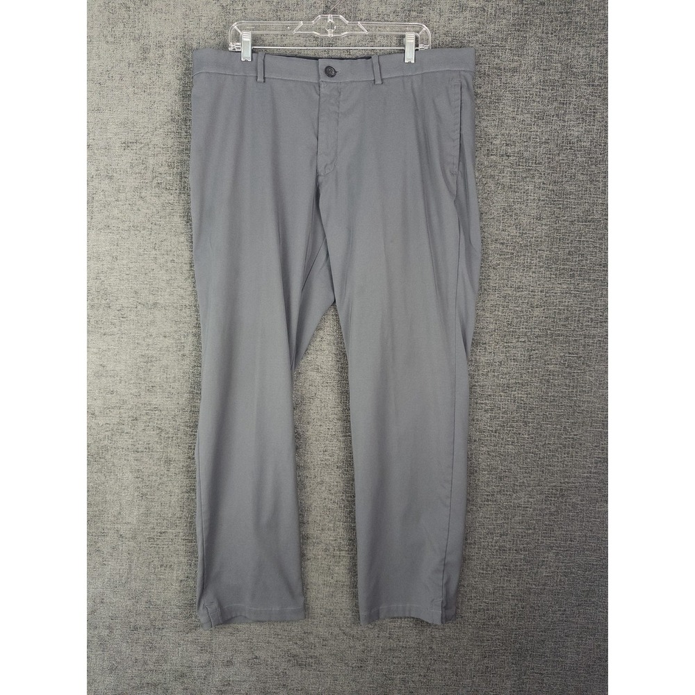 Nike Dri Fit Golf Pants Mens 40x32 Gray Chino Flat Front Performance Straight